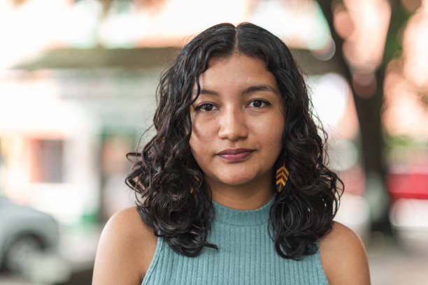 Portrait of a serious young woman